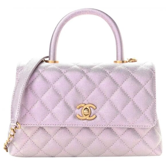 CHANEL Handbags - CHANEL Lambskin Quilted XS Mini Top Handle Rectangular Flap Bag Pink